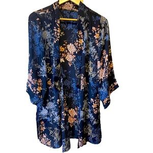 TAHARI| Longline Floral Kimono S/M EUC Flowy gorgeous material